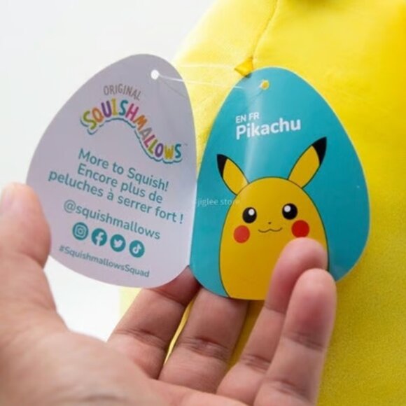 14" Pikachu Pokemon Squishmallows Plush Toy KellyToy Jazzwares BNWT - Picture 5 of 6